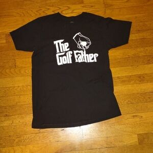 The Golf Father "the godfather" black funny graphic tee size medium